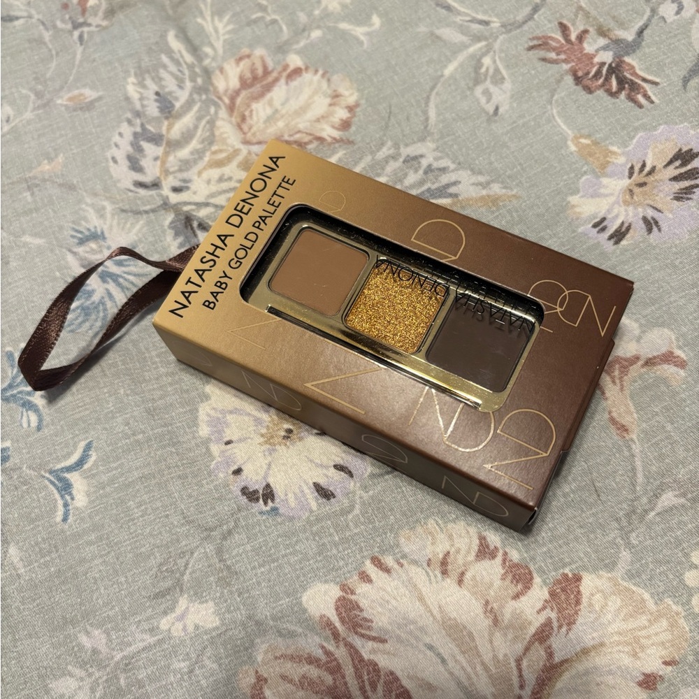 NWT Natasha Denona Baby Gold Eyeshadow Palette - Shimmering Gold and Rich Brown